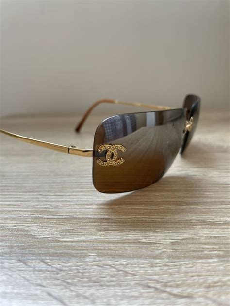 chanel rimless rhinestone sunglasses|Chanel sunglasses online usa.